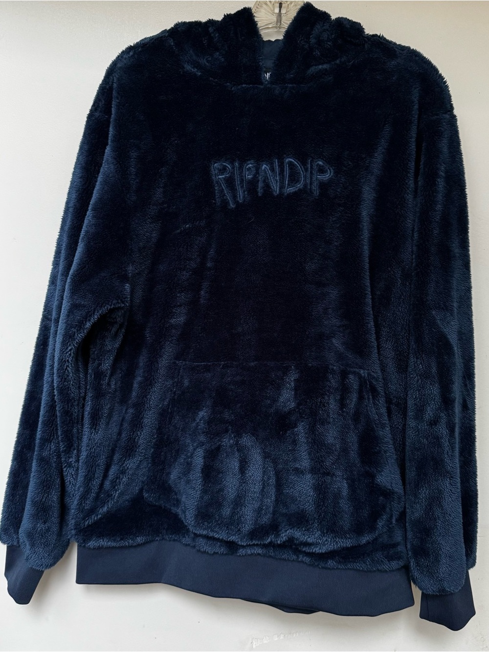 Ripndip Blue Hoodie Fuzzy Sherpa Kangaroo Pocket